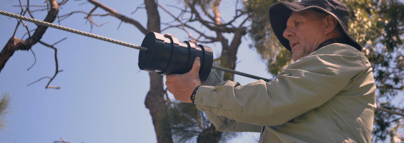 Fitting a zipline trolley stopper